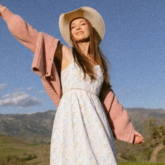 Sezane Emile Alpaca Wool Balloon Sleeve Cardigan in Molted Pink Size XS - Picture 5 of 11